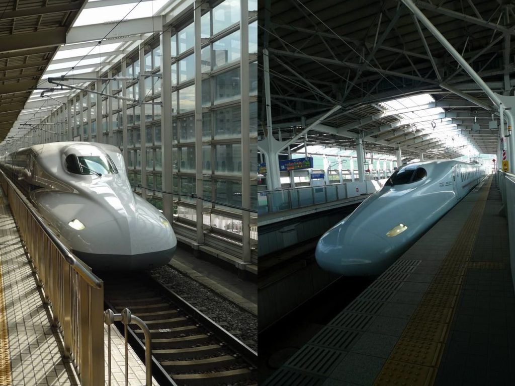 Shinkansen im Bahnhof