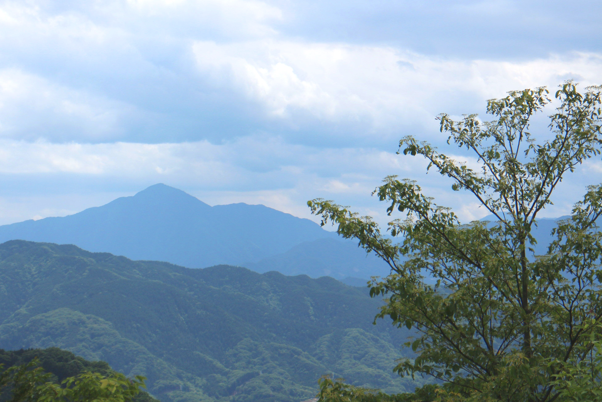 Blick vom Gipfel des Takao-san. Bei gutem Wetter könnte man hier den Fuji sehen.