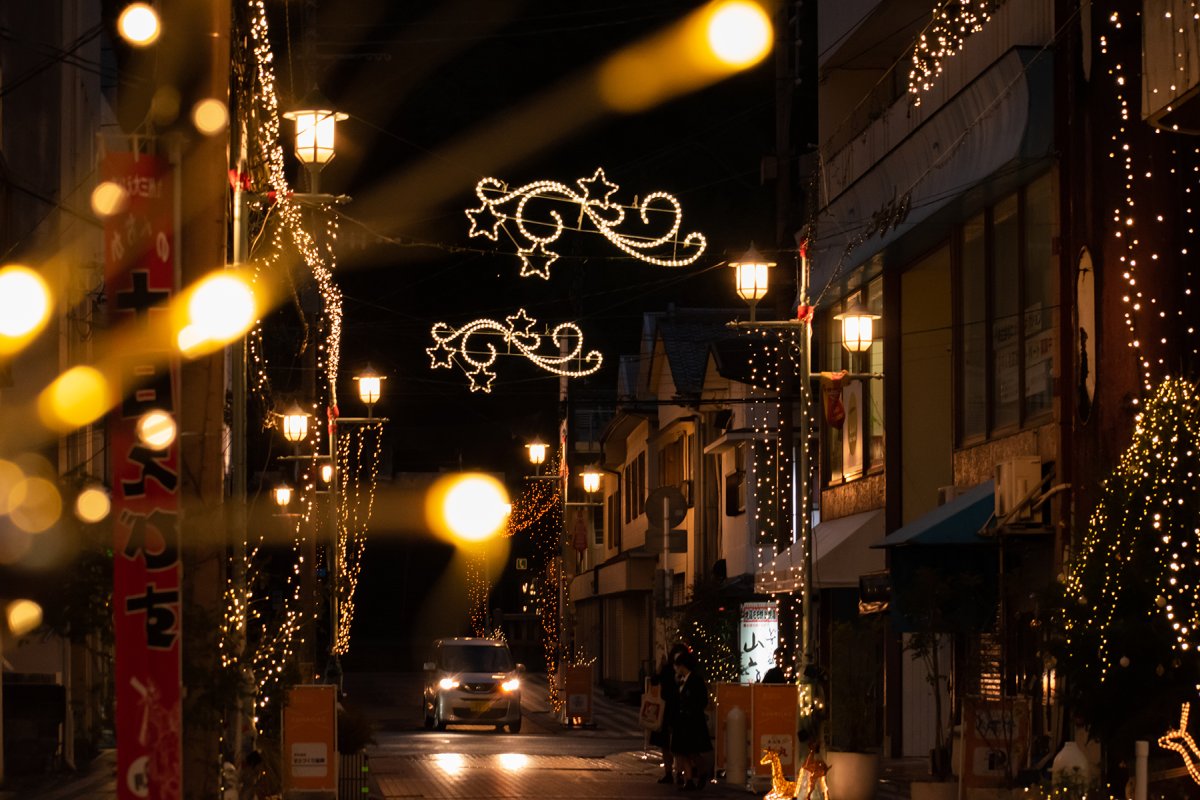 Deutsche Weihnachtsmarktbeleuchtung in Nobeoka