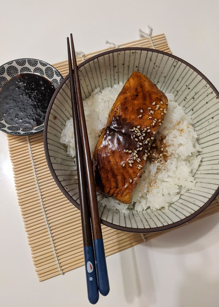 Rezept Teriyaki Lachs auf Reis