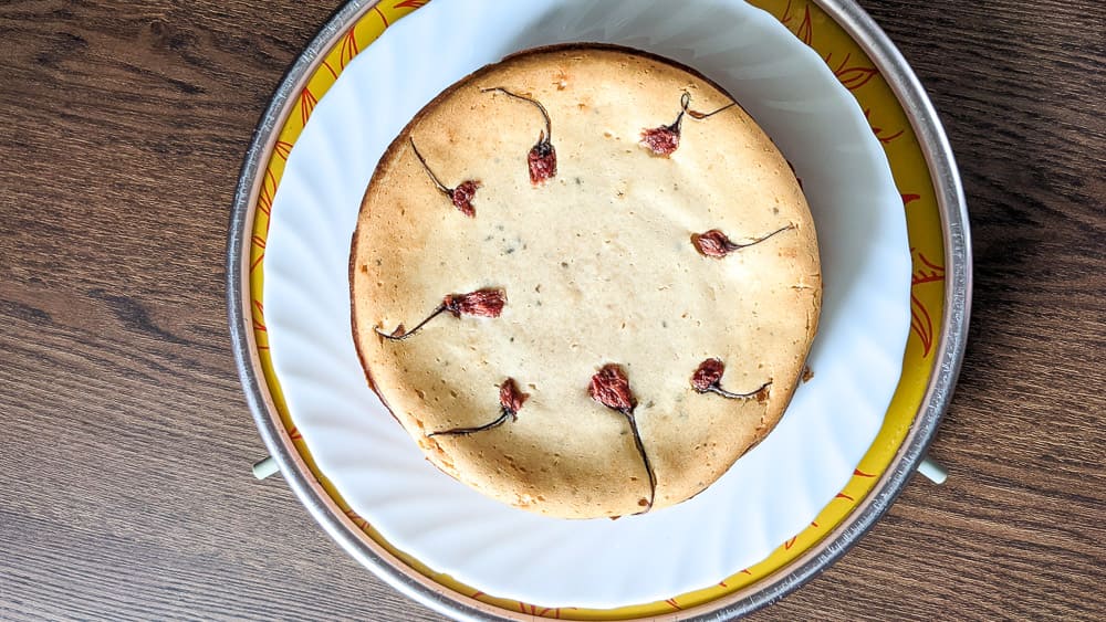 Gebackener Sakura-Käsekuchen