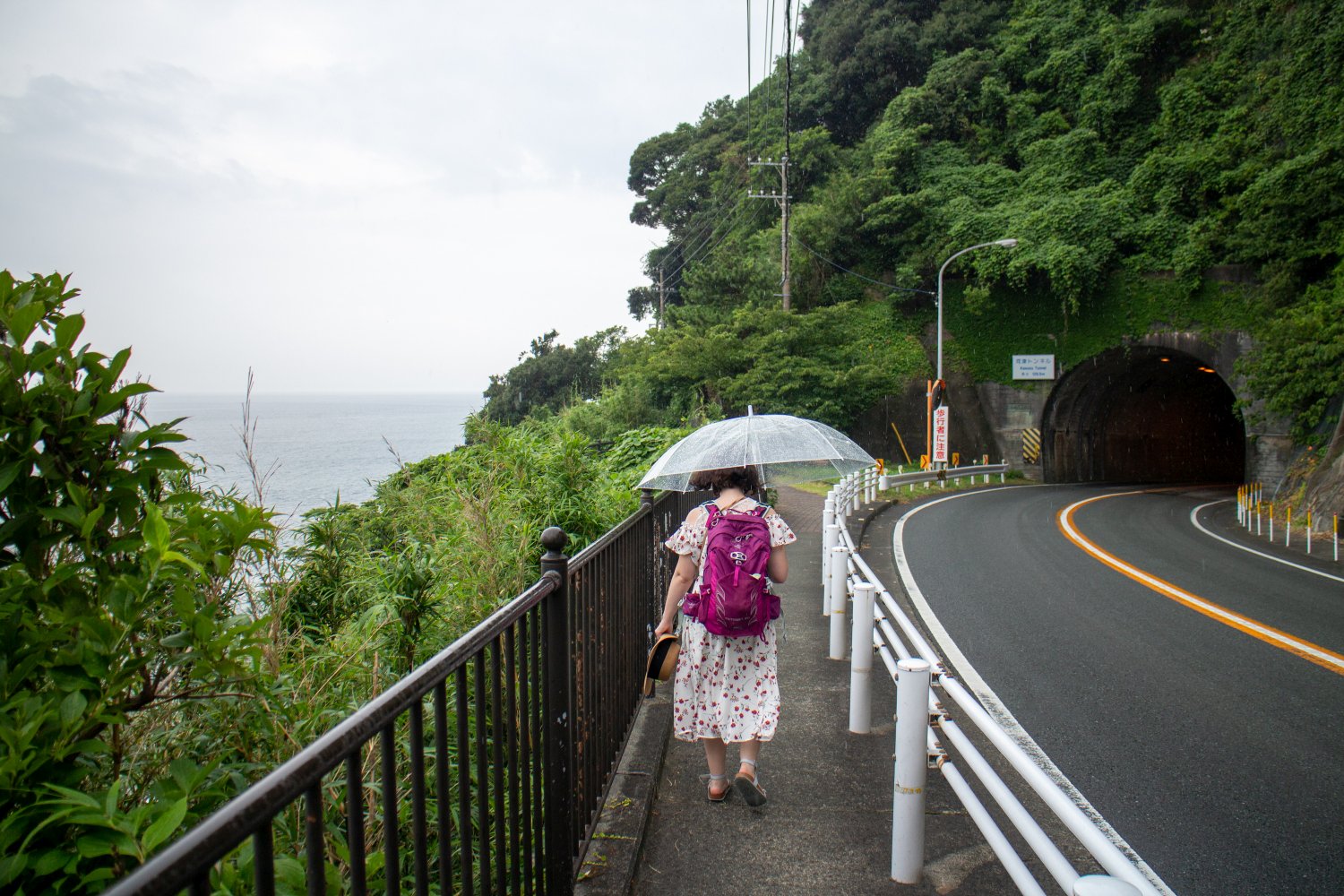 Von Imaihama kann man gemütlich nach Kawazu laufen. Selbst im Regen.